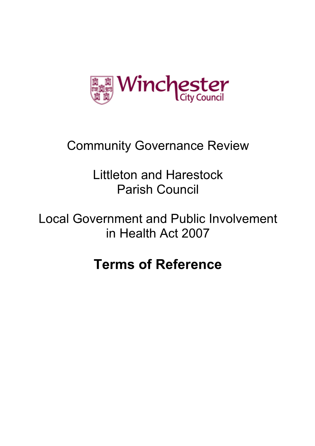 Community Governance Review L&H