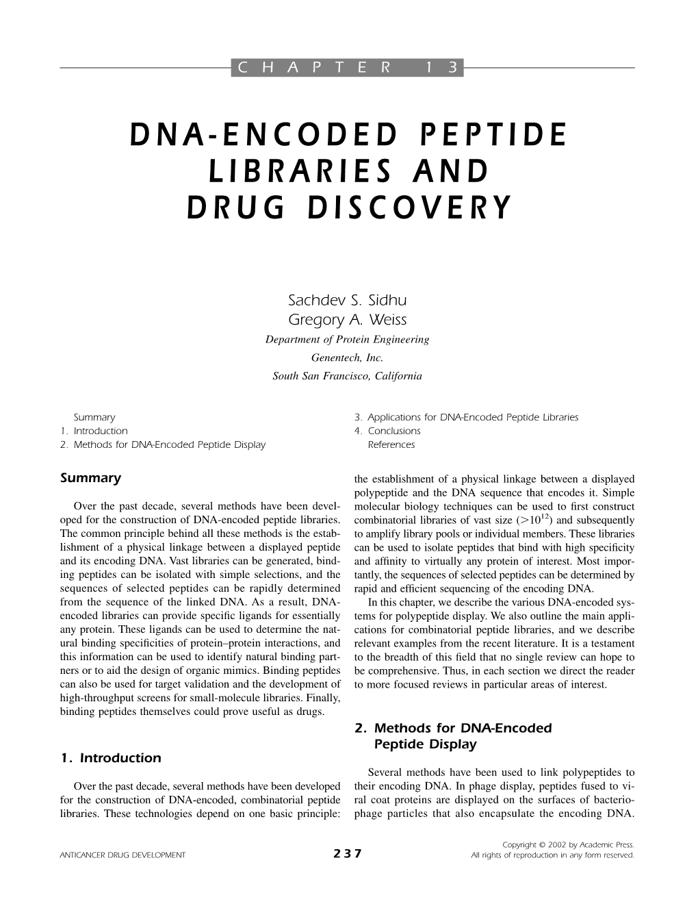 Dna-Encoded Peptide Libraries and Drug Discovery