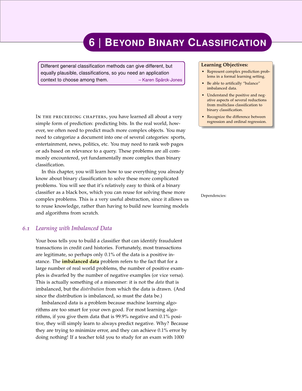 Beyond Binary Classification