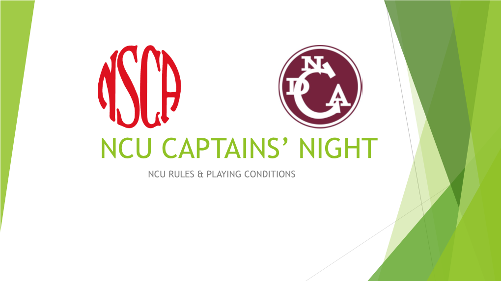 Ndca Captains' Night