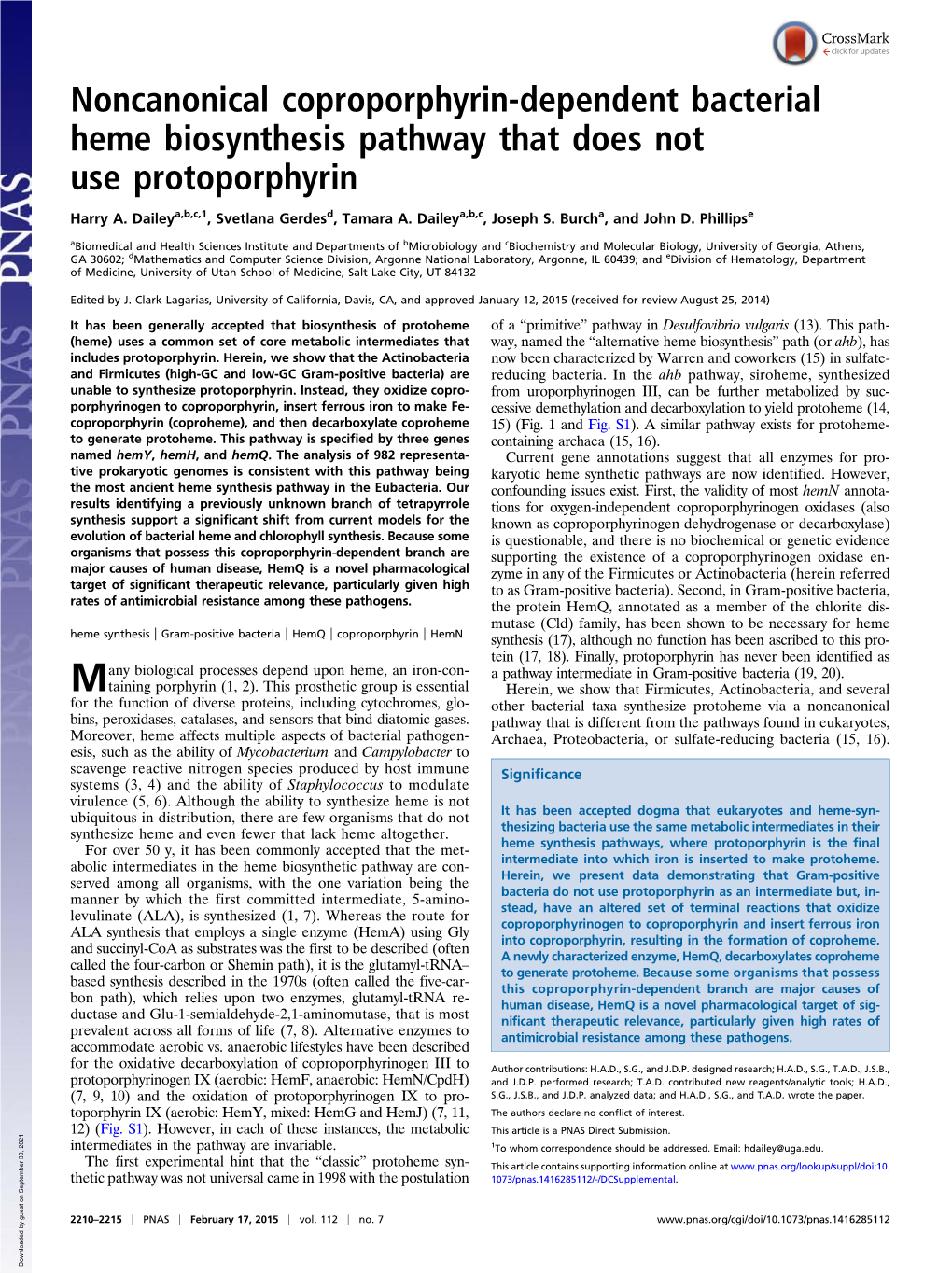 Noncanonical Coproporphyrin-Dependent Bacterial Heme Biosynthesis Pathway That Does Not Use Protoporphyrin