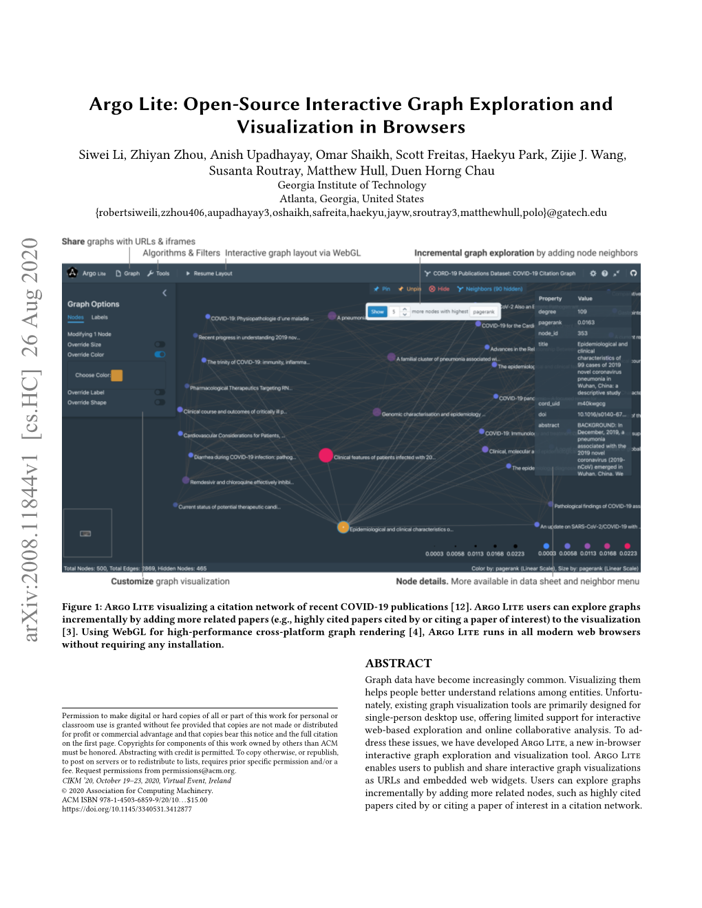 Argo Lite: Open-Source Interactive Graph Exploration And