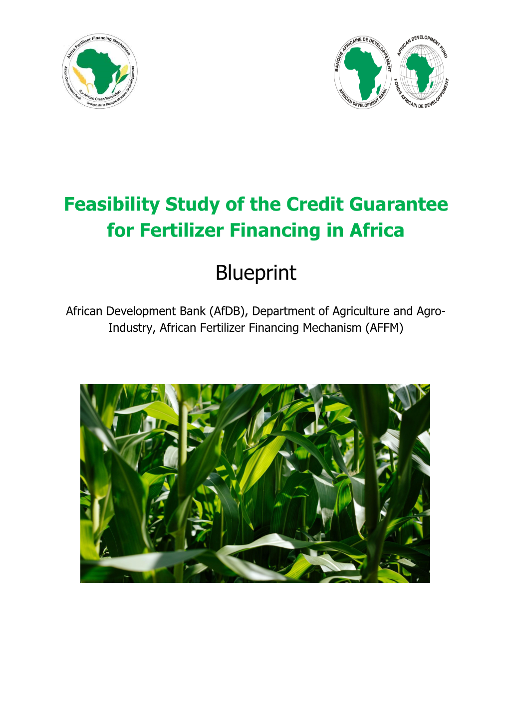 Feasibility Study of the Credit Guarantee for Fertilizer Financing in Africa