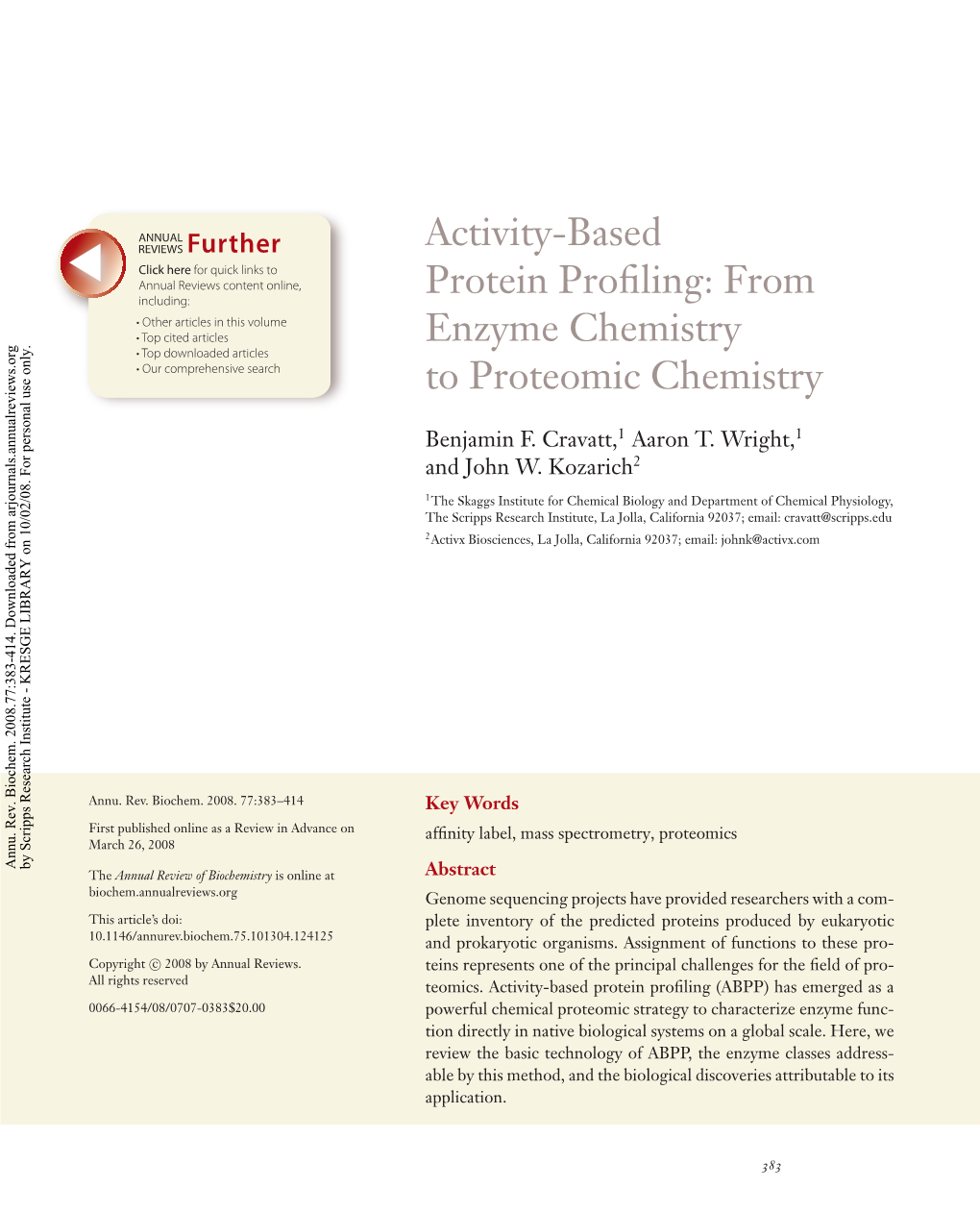 Activity-Based Protein Profiling