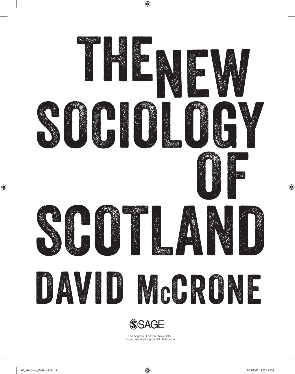 Sociology of Scotland David Mccrone