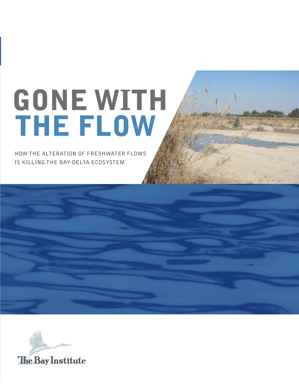 Gone with the Flow Was Prepared As Part of the Bay Institute’S Ecological Scorecard Project, Which Seeks to Measure the State of the Ecosystem’S Health and Management