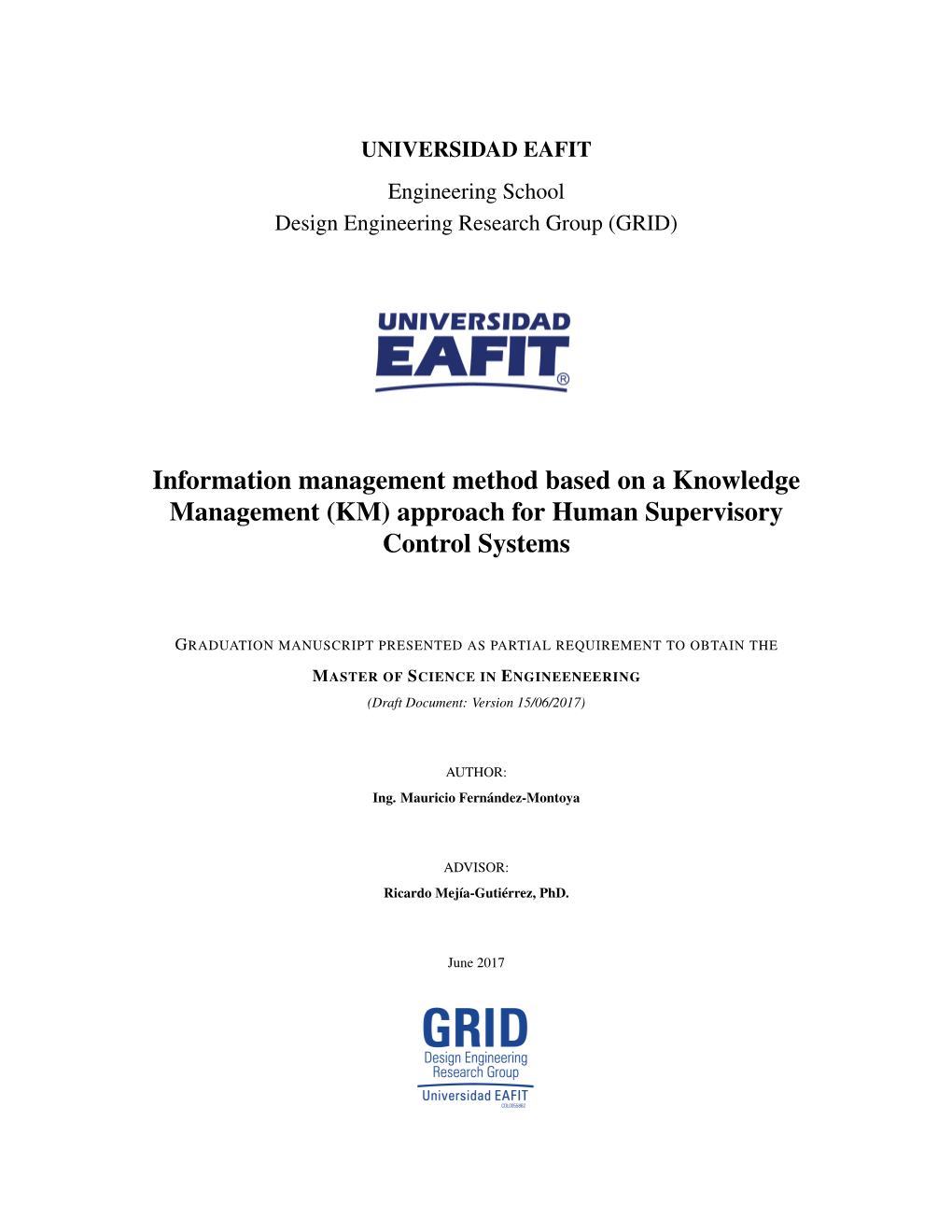 KM) Approach for Human Supervisory Control Systems (HSC