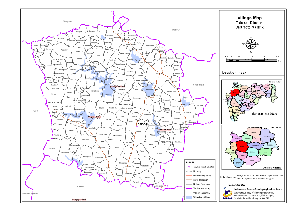 Village Map Taluka: Dindori District: Nashik