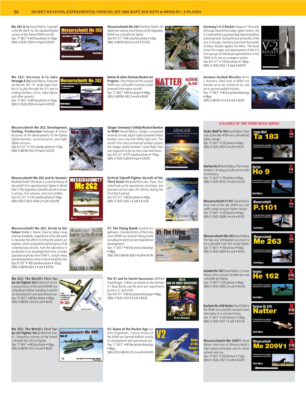 Secret Weapons, Experimental Designs, Jet Aircra Ft, Rockets & Missiles • X-Planes