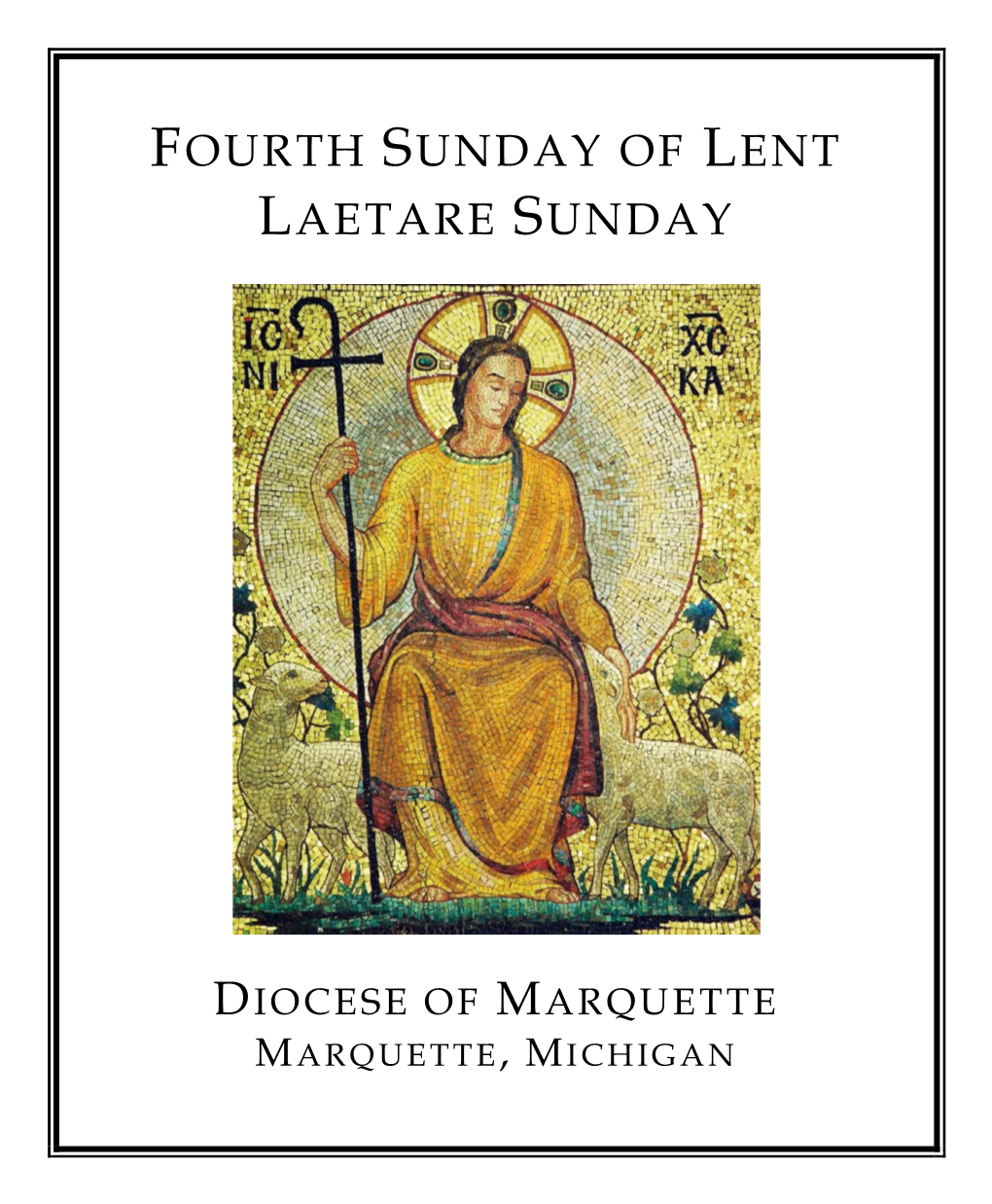Fourth Sunday of Lent Laetare Sunday
