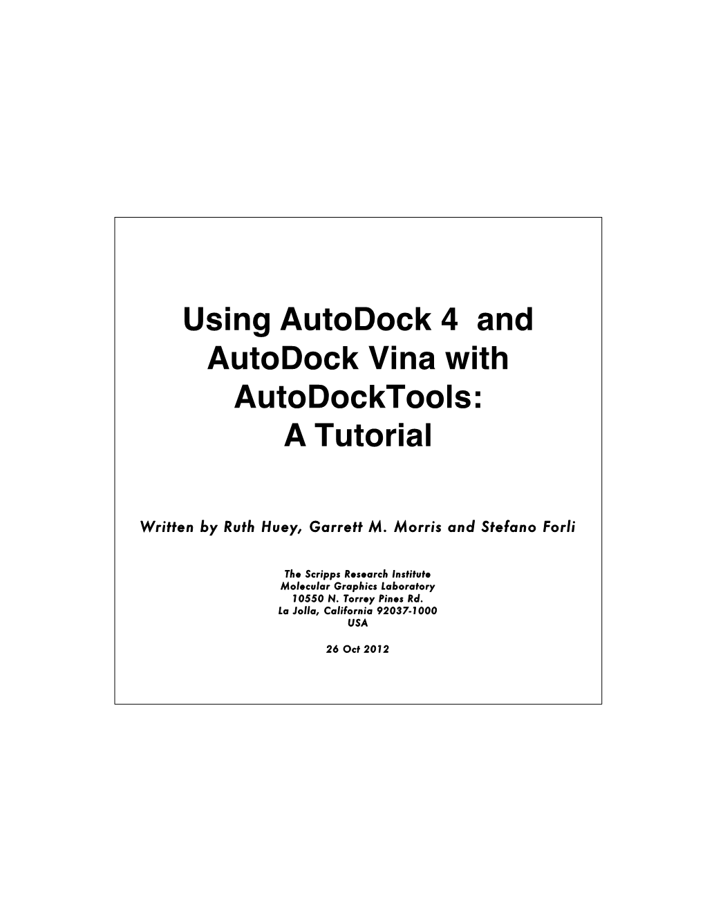 Using Autodock 4 With