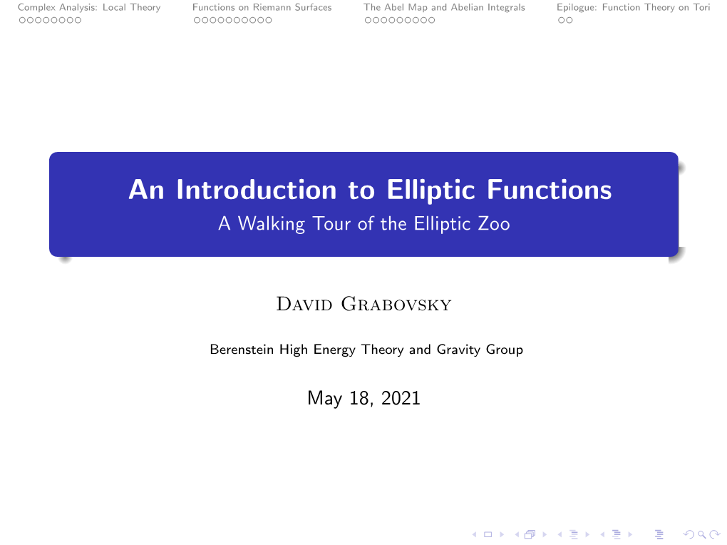 Elliptic Functions and Abelian Integrals