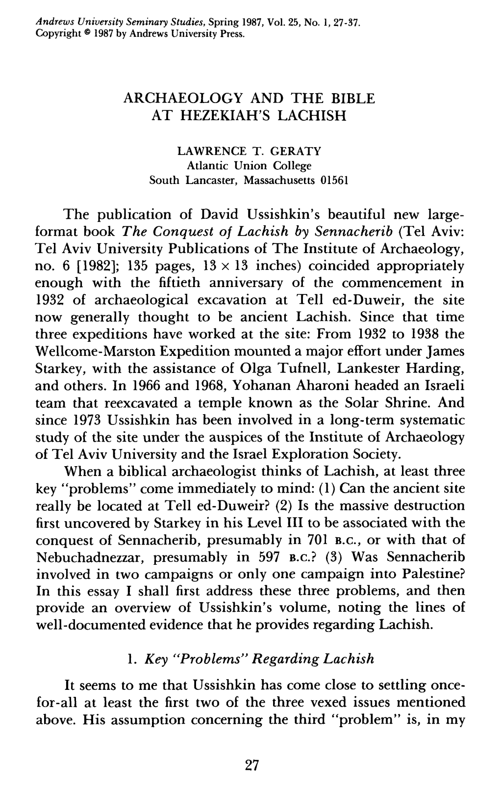 Archaeology and the Bible at Hezekiah's Lachish