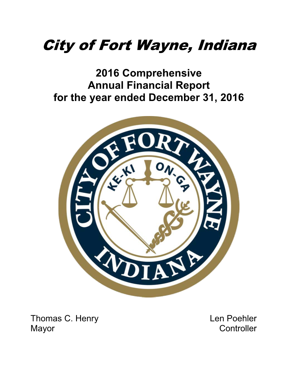 City of Fort Wayne, Indiana