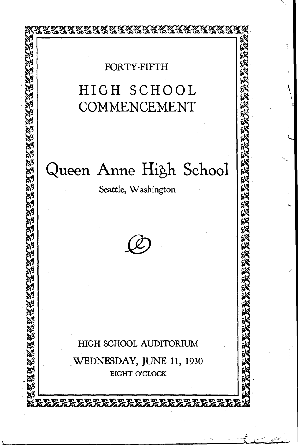 Queen Anne Hi,H School Seattle, Washington