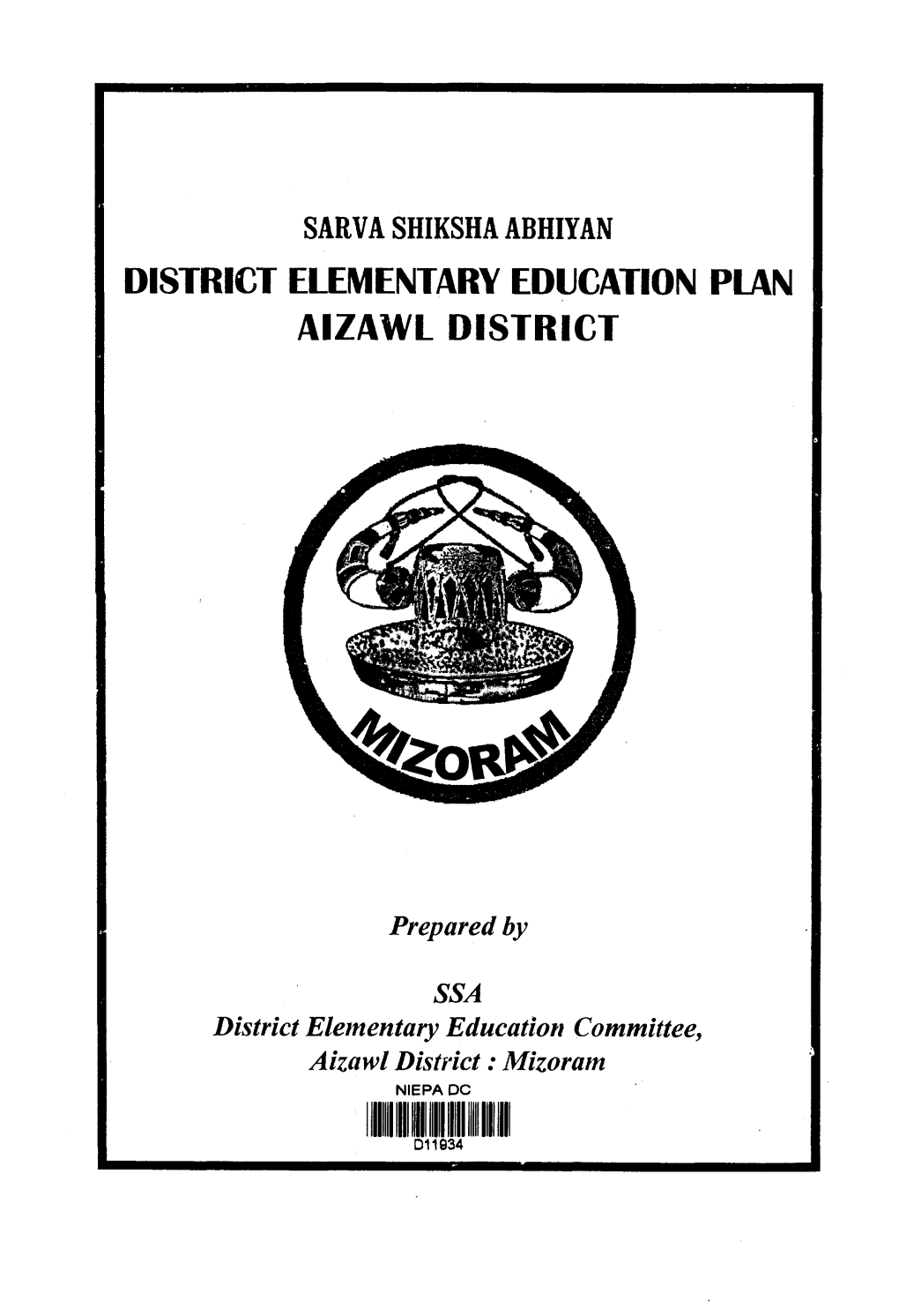 District Elementary Education Plan Aizawl District