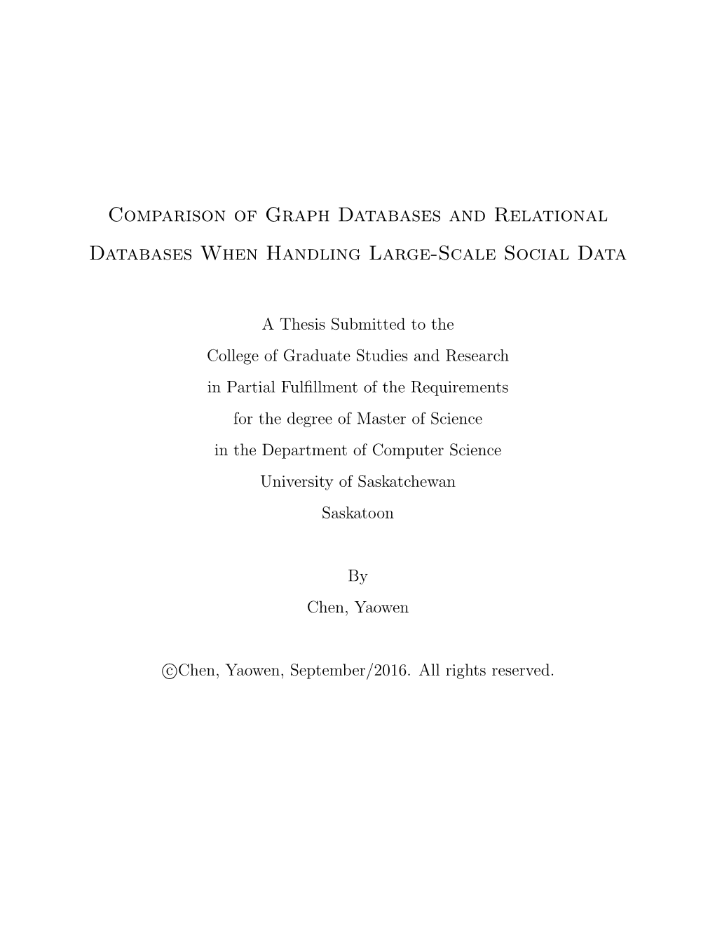 Comparison of Graph Databases and Relational Databases When Handling Large-Scale Social Data