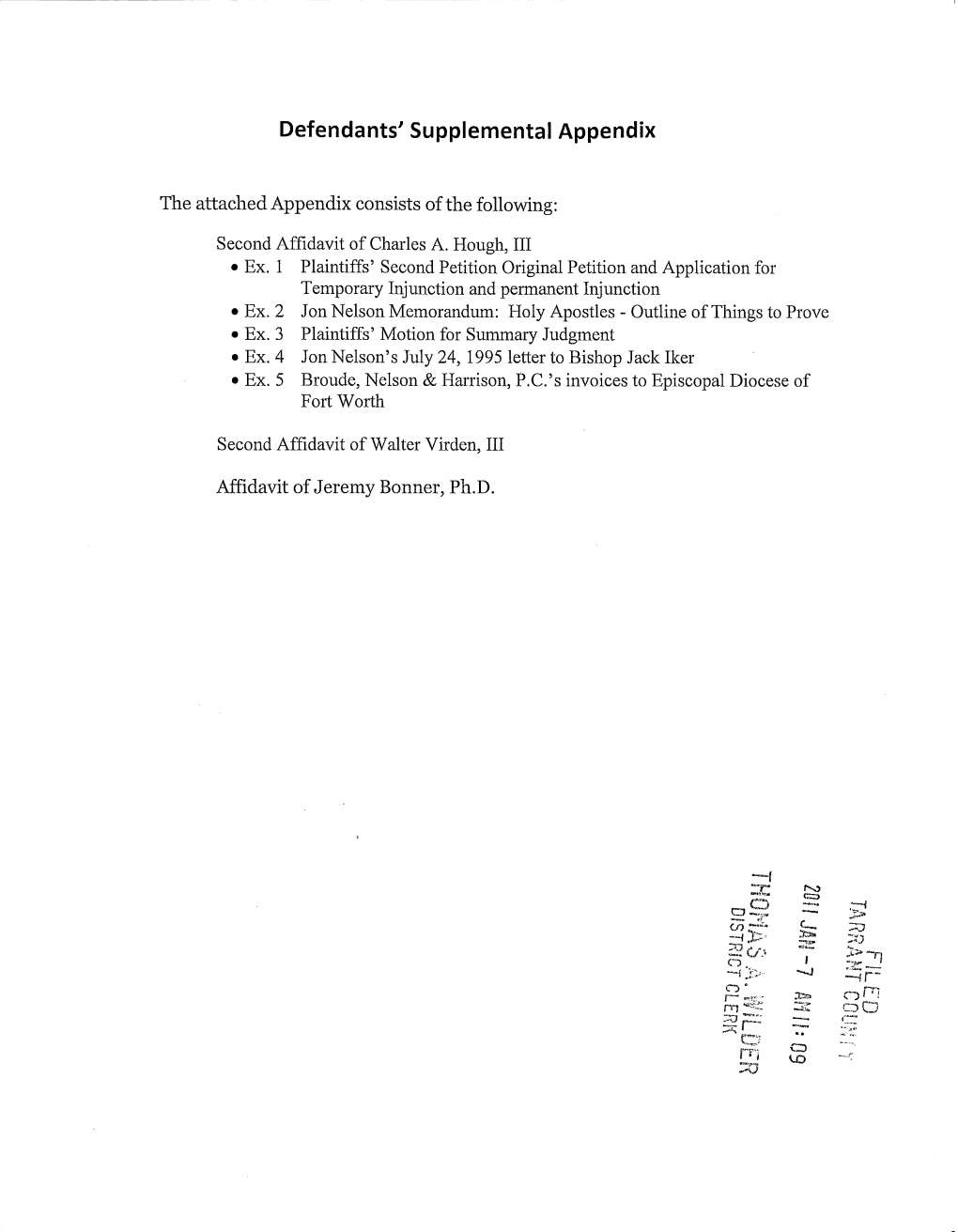 Appendix of Supplemental Documents