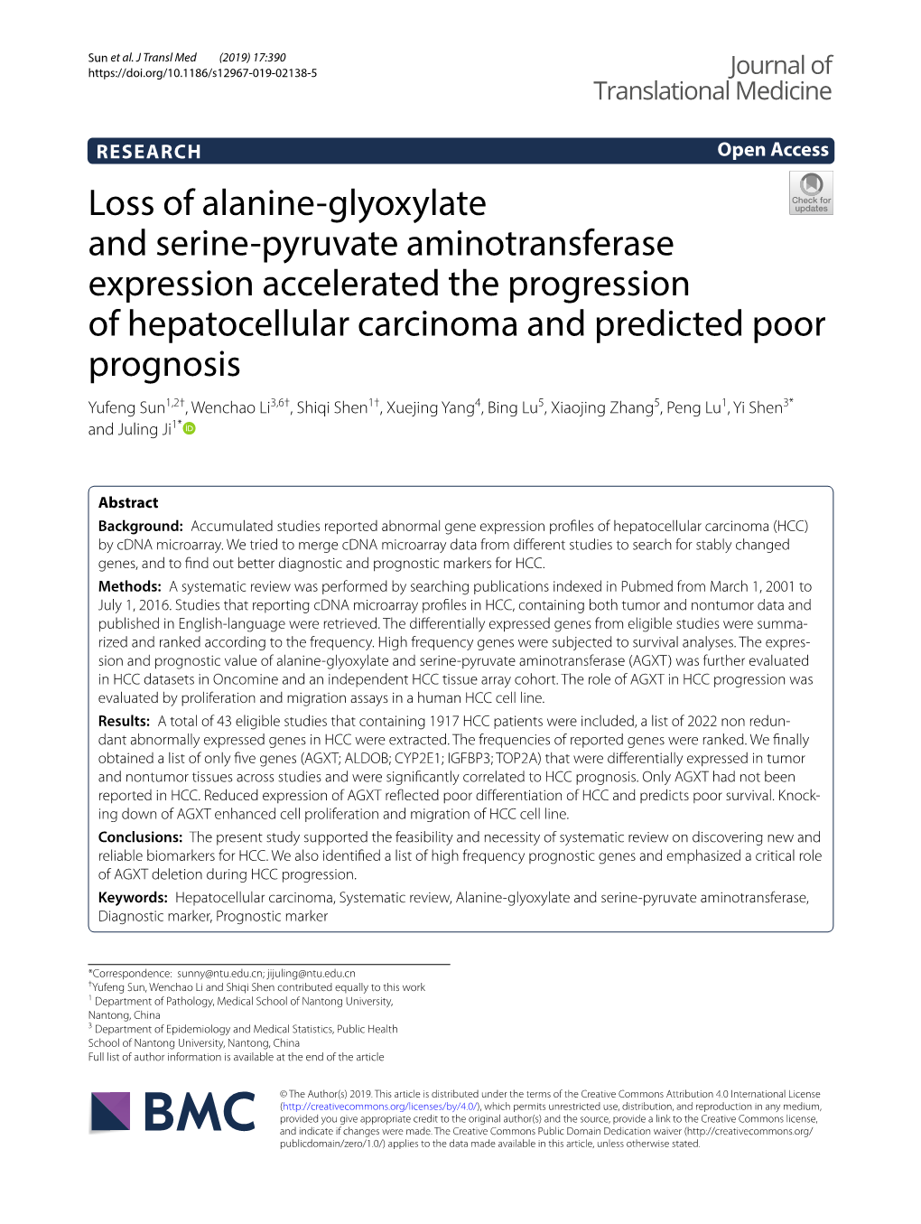 Loss of Alanine-Glyoxylate and Serine-Pyruvate Aminotransferase