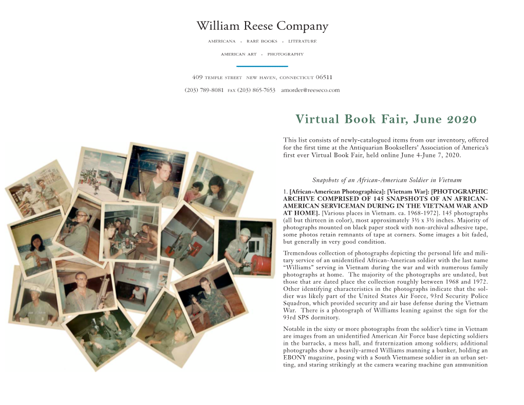 Virtual Book Fair, June 2020