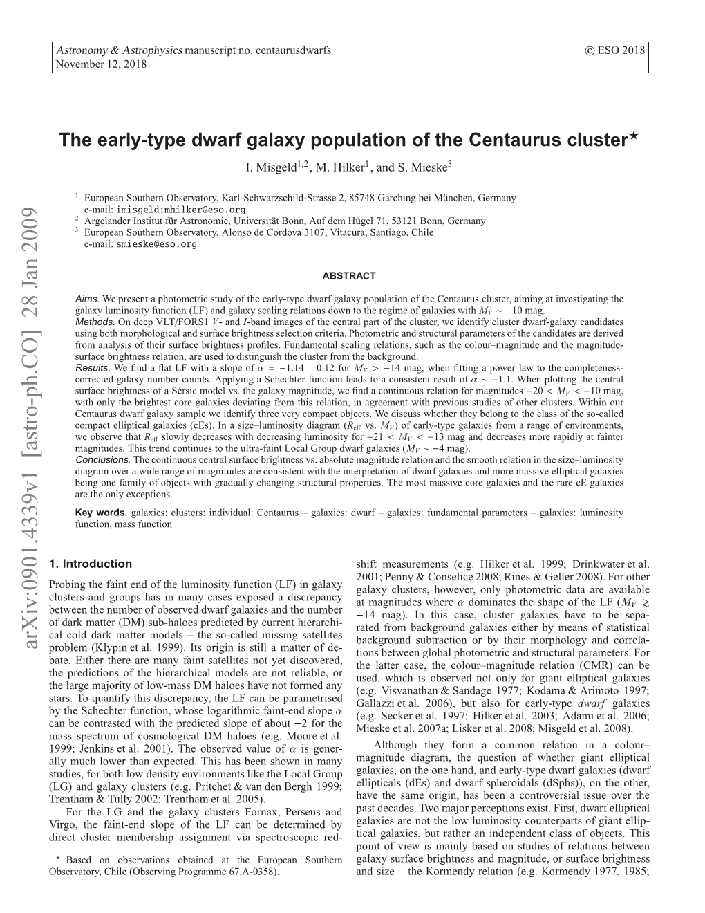 The Early-Type Dwarf Galaxy Population of the Centaurus Cluster