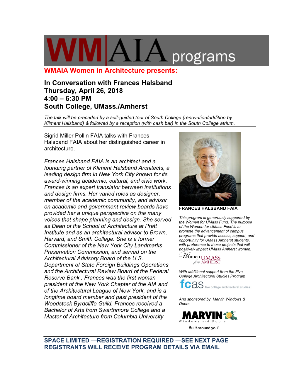 WMAIA Women in Architecture Presents: in Conversation With