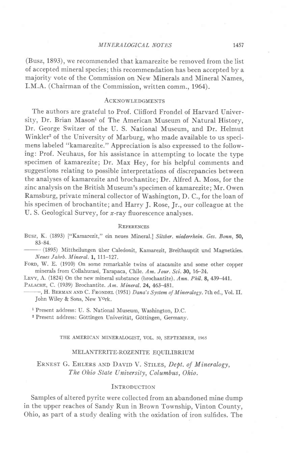 (Busz, 1893), We Recommended That Kamarezite Be Removed from the List
