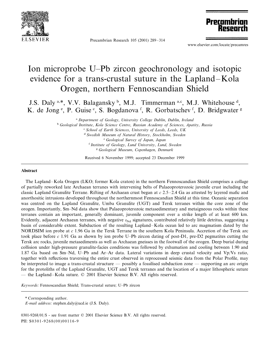 Ion Microprobe Upb Zircon Geochronology and Isotopic