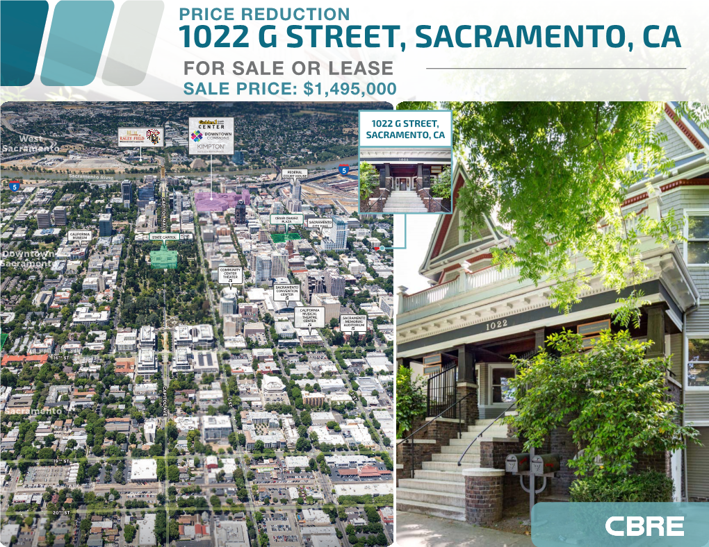1022 G Street, Sacramento, Ca for Sale Or Lease Sale Price: $1,495,000