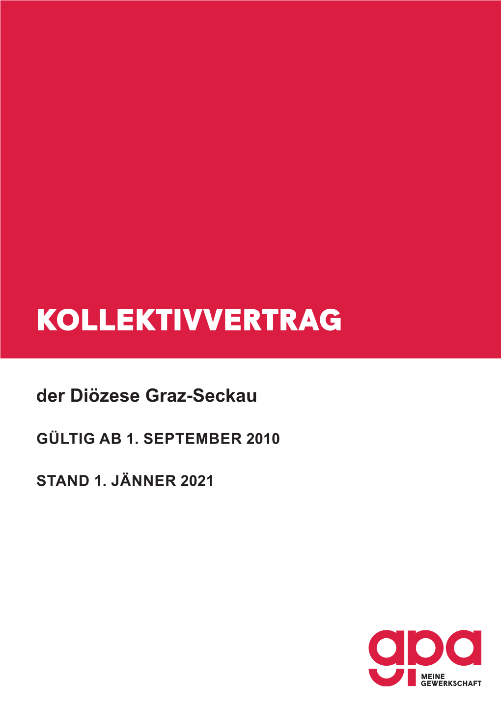 KOLLEKTIVVERTRAG Der Diözese Graz-Seckau