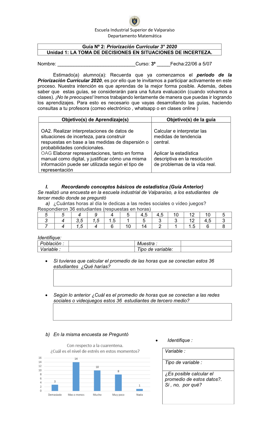 CP Guia N°2 Estadistica Conceptos Basicos 3° 2020