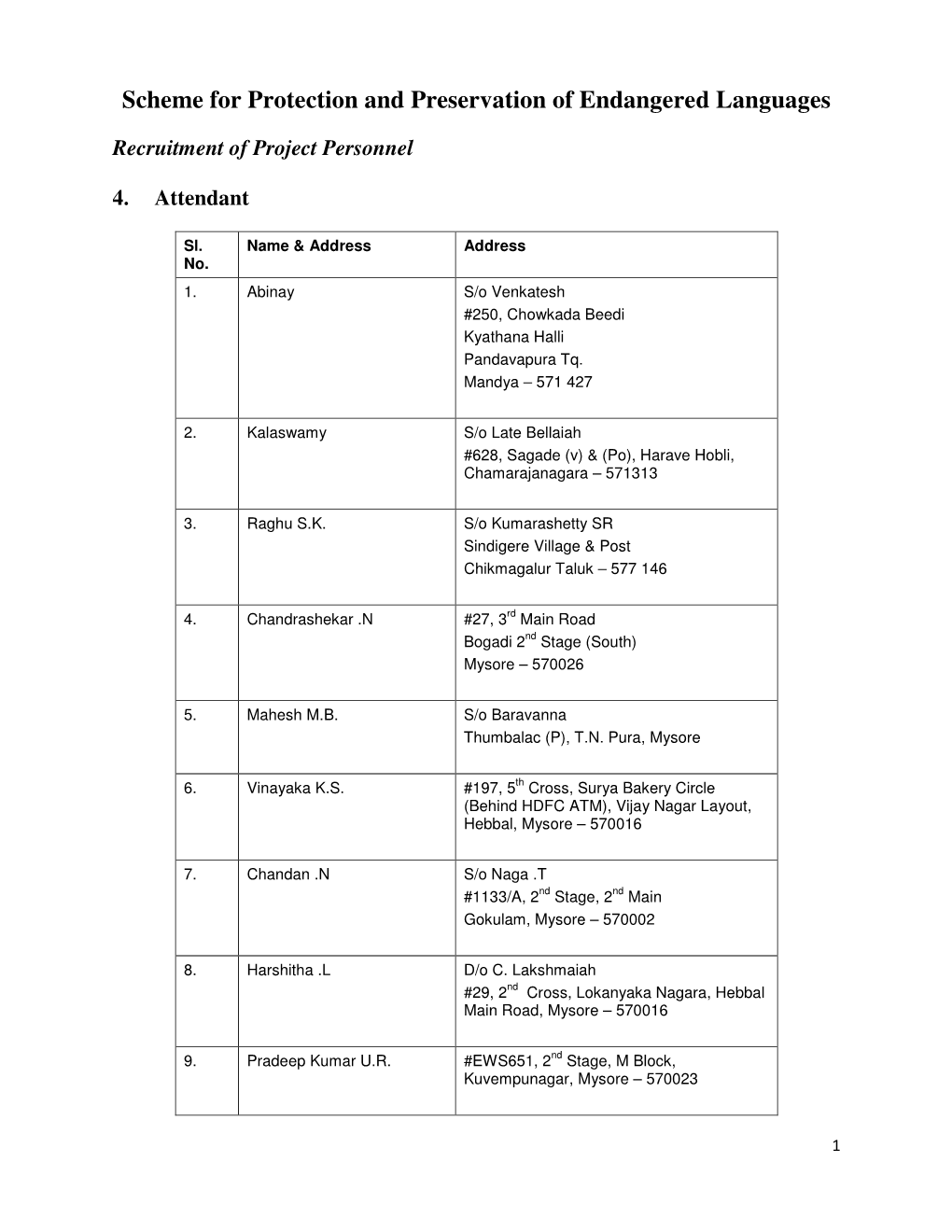 Scheme for Protection and Preservation of Endangered Languages