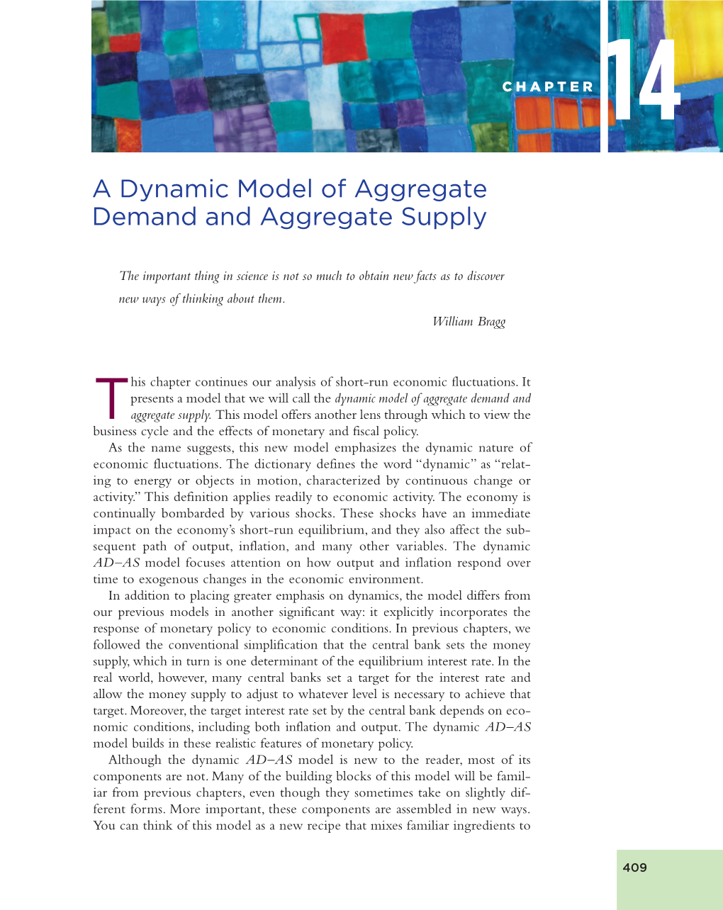 A Dynamic Model of Aggregate Demand and Aggregate Supply