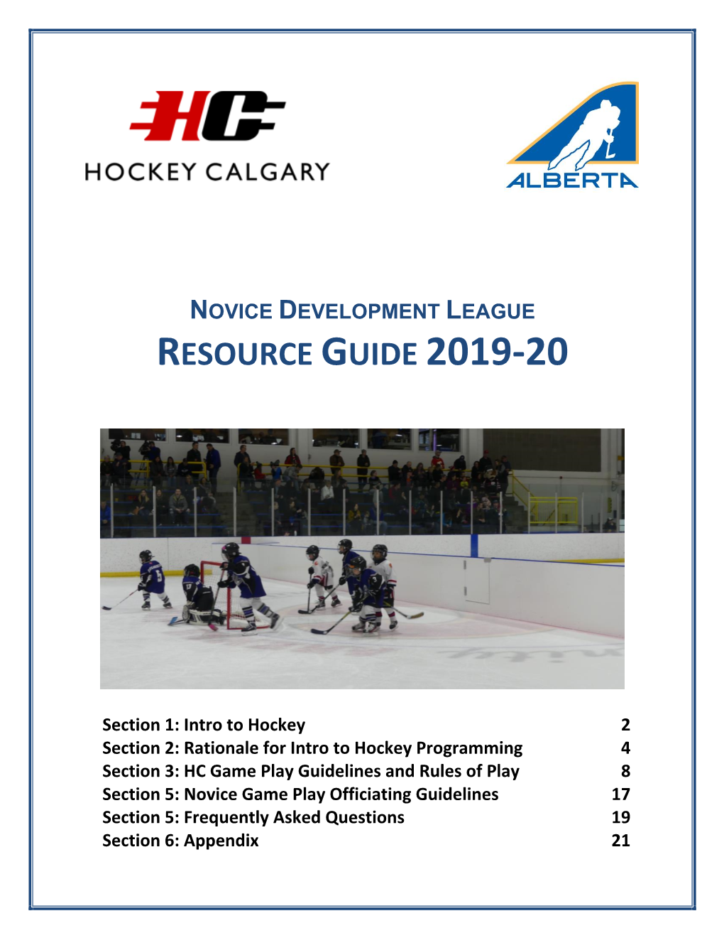 Novice Development League Resource Guide 2019-20
