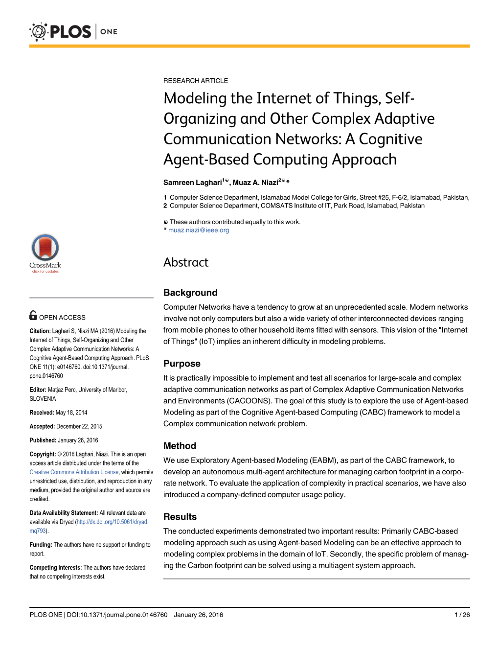 A Cognitive Agent-Based Computing Approach