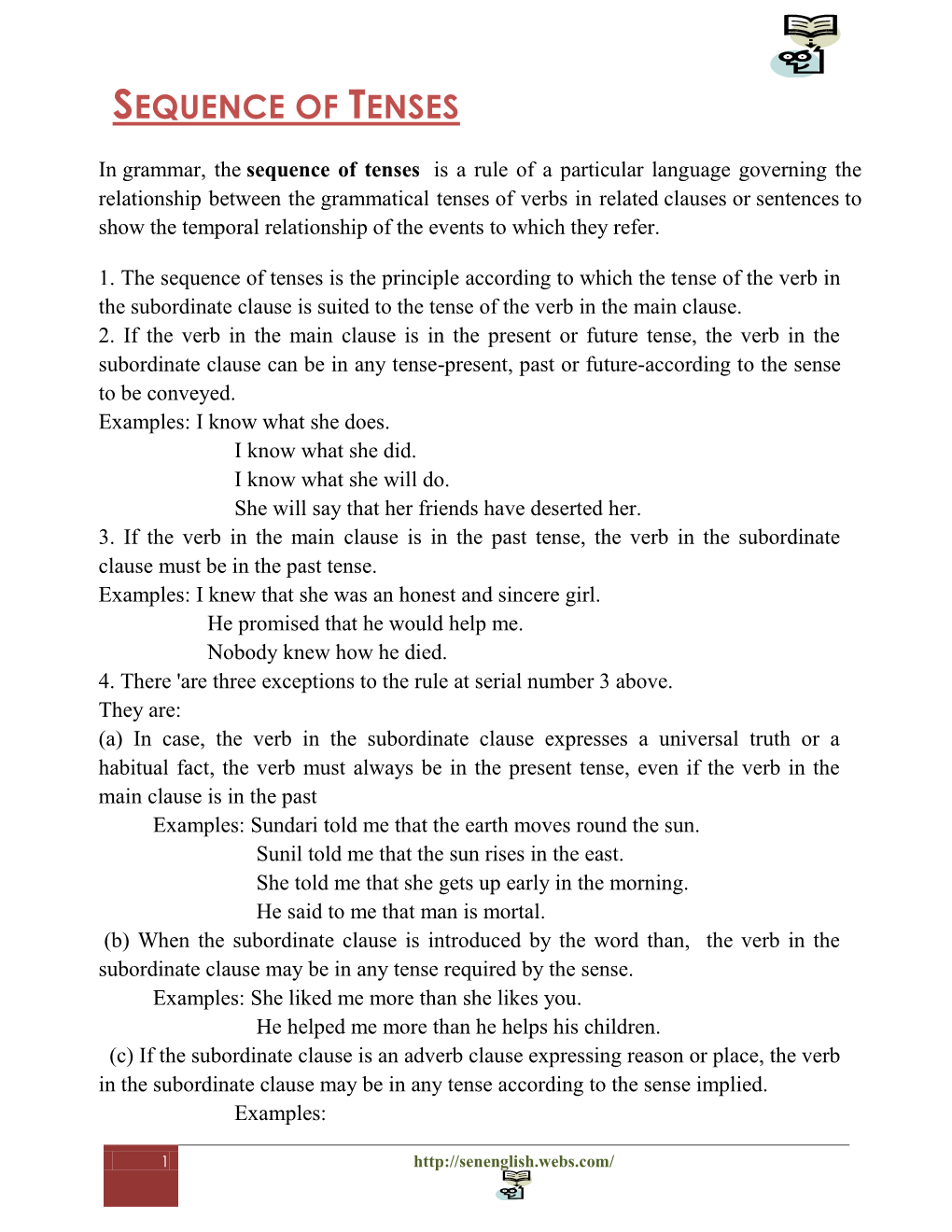 Sequence of Tenses