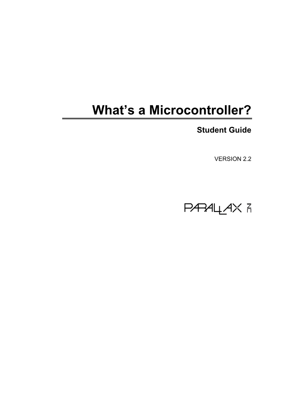 What's a Microcontroller?