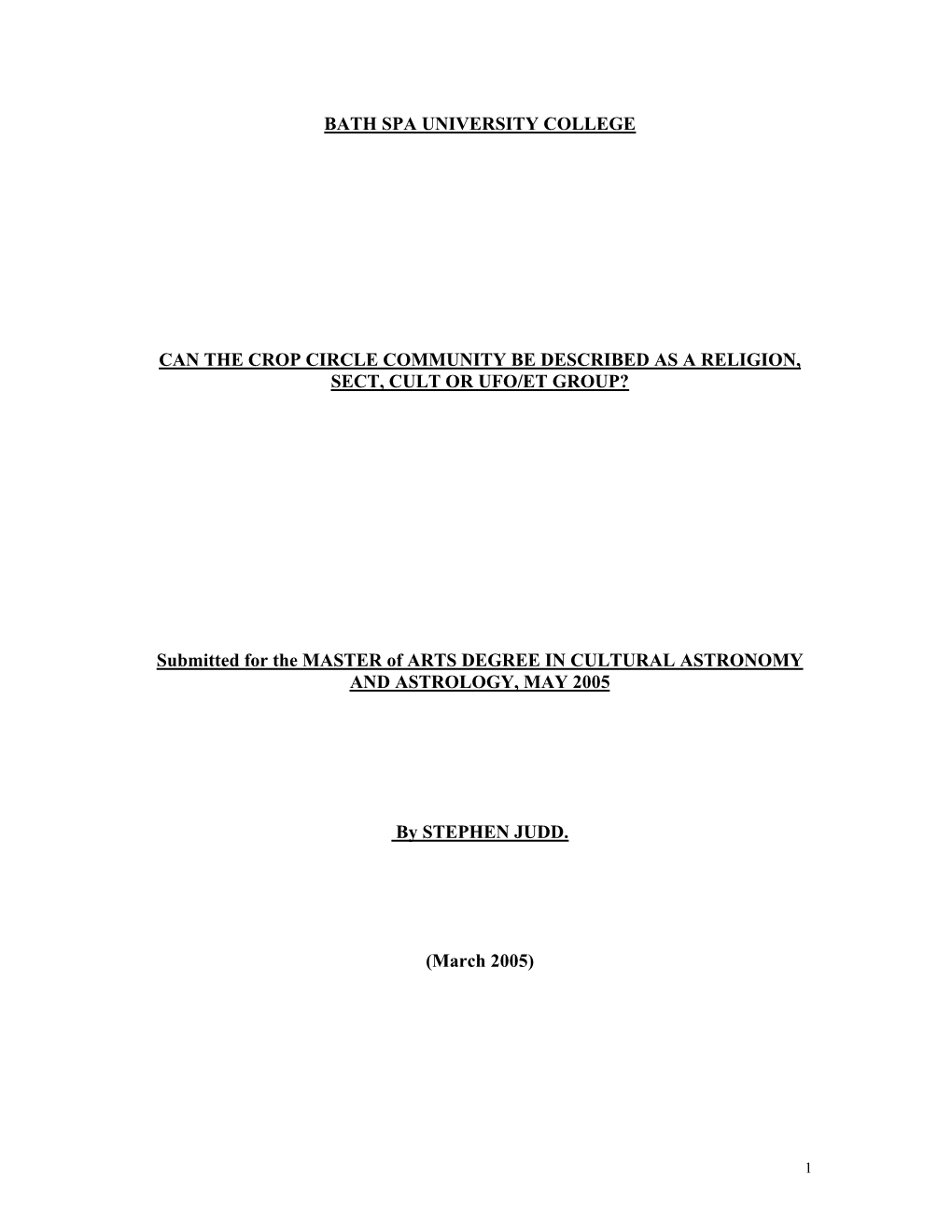 Judd Dissertation