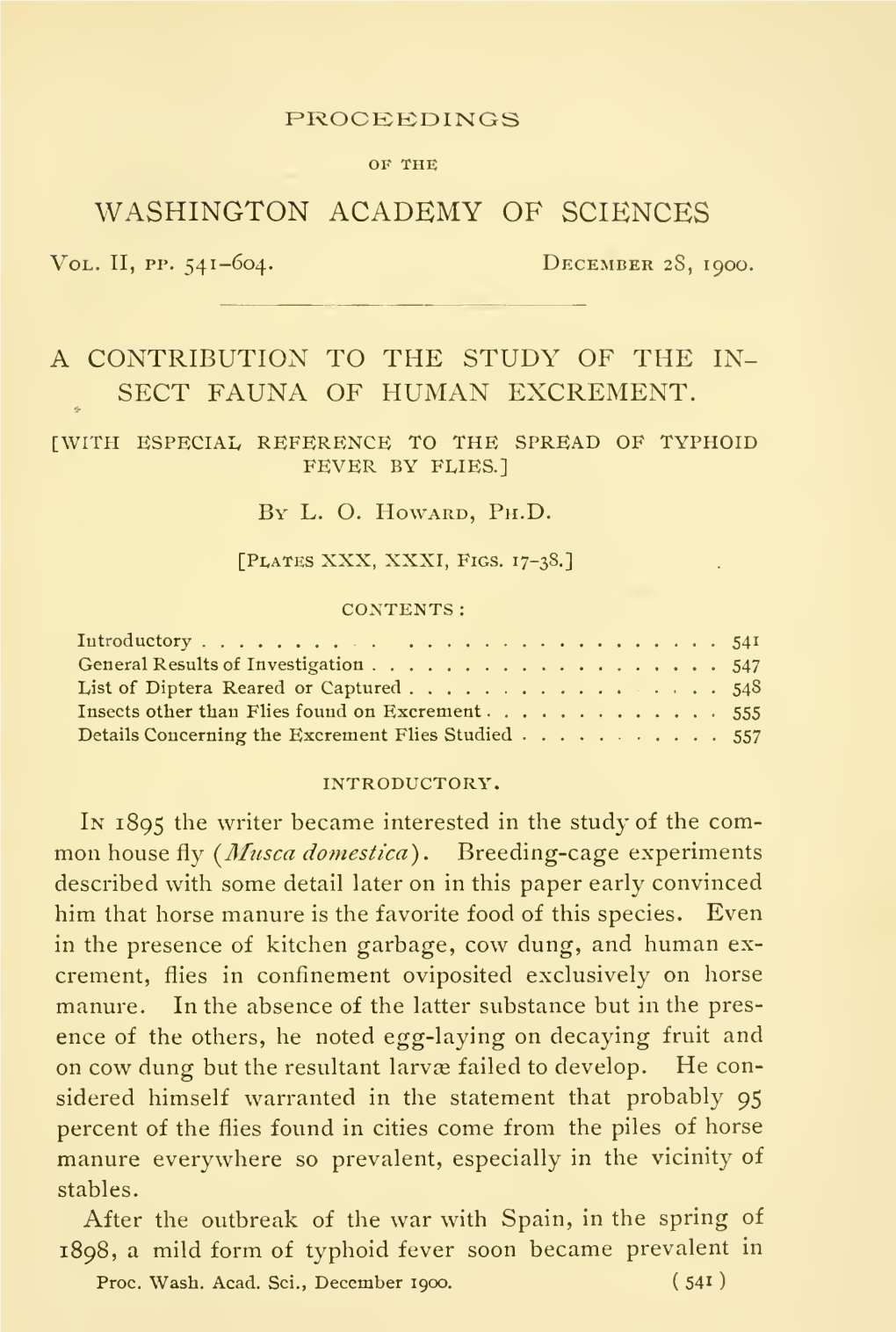 Proceedings of the Washington Academy of Sciences