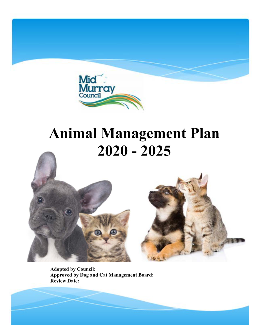 Animal Management Plan 2020