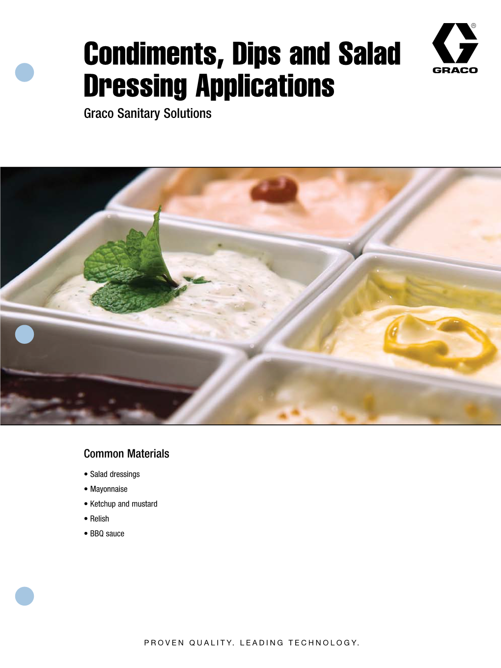 Condiments, Dips and Salad Dressing Applications Flyer