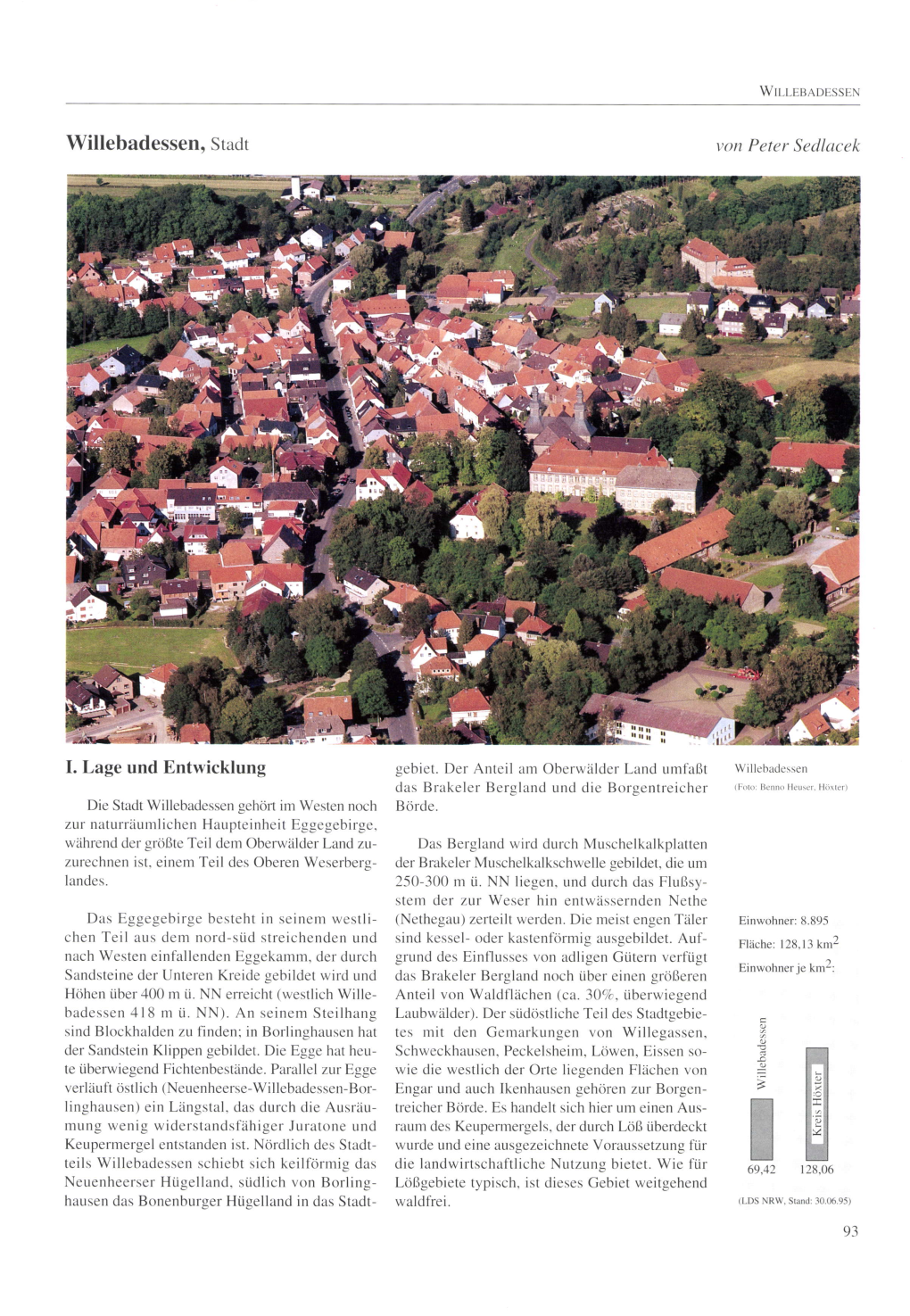 Willebadessen, Stadt I. Lage Und Entwicklung