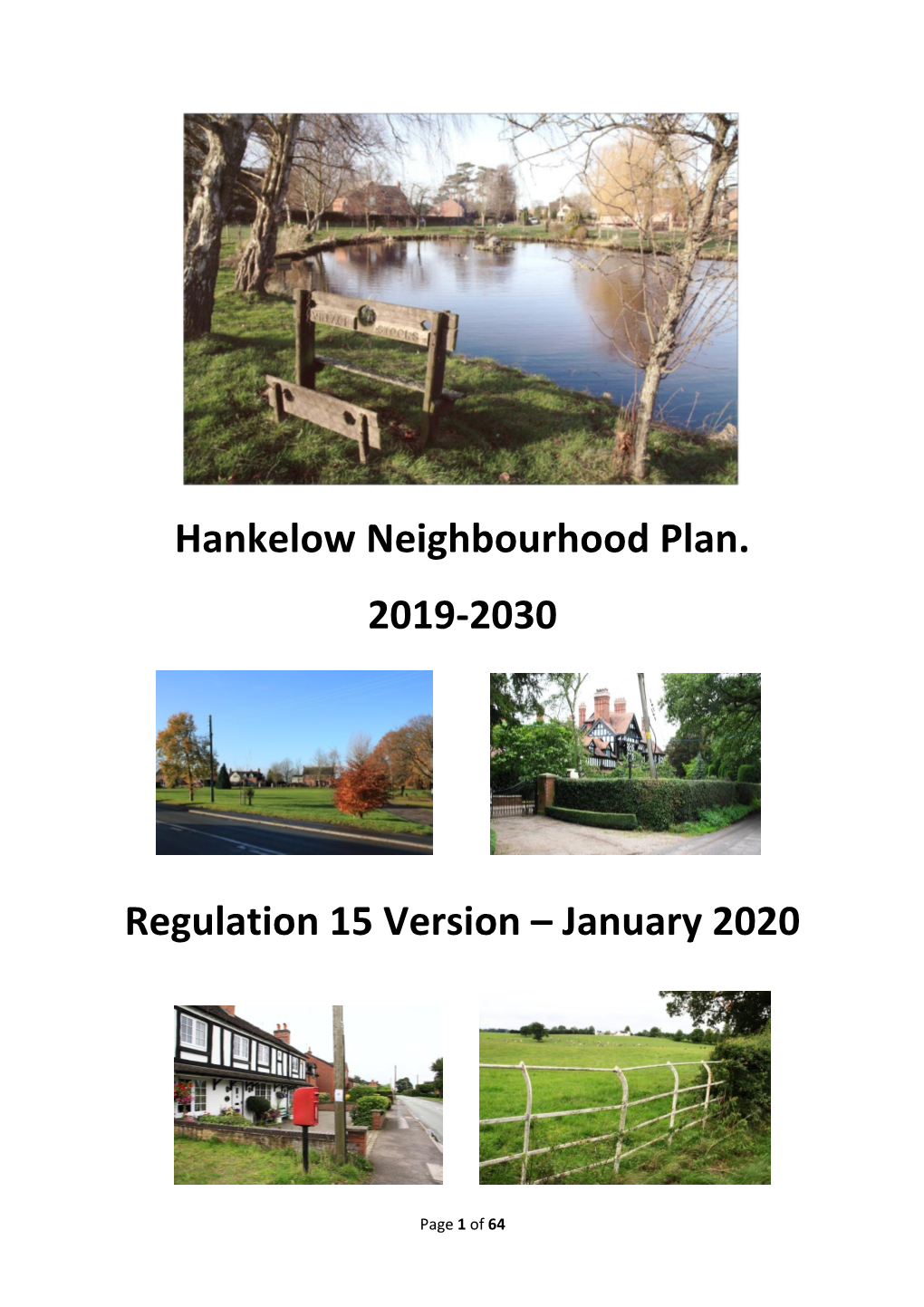 Hankelow Neighbourhood Plan. 2019-2030 Regulation 15 Version