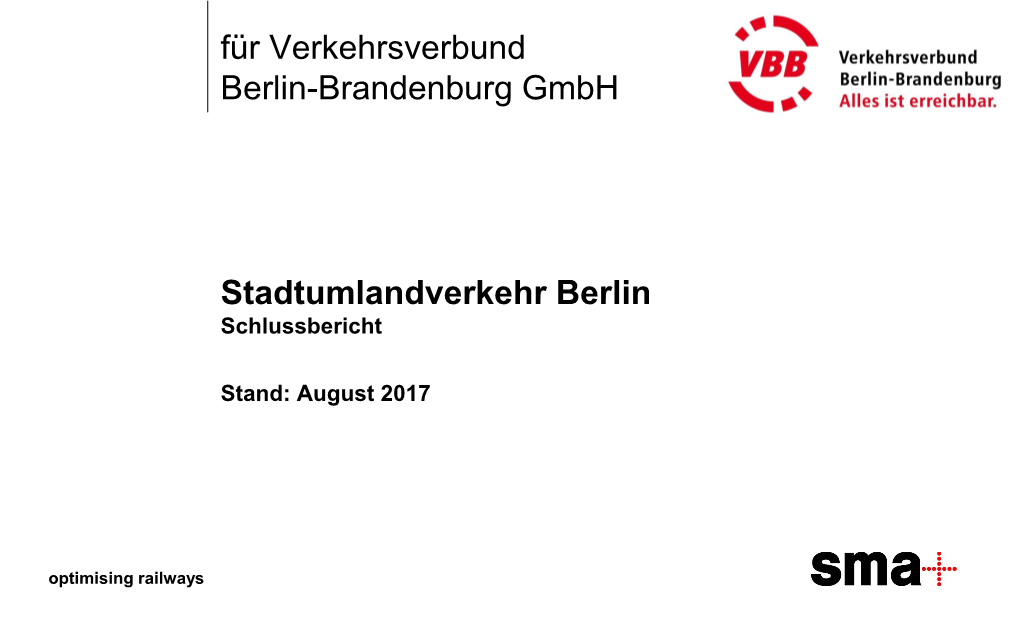 Stadtumlandverkehr Berlin Schlussbericht