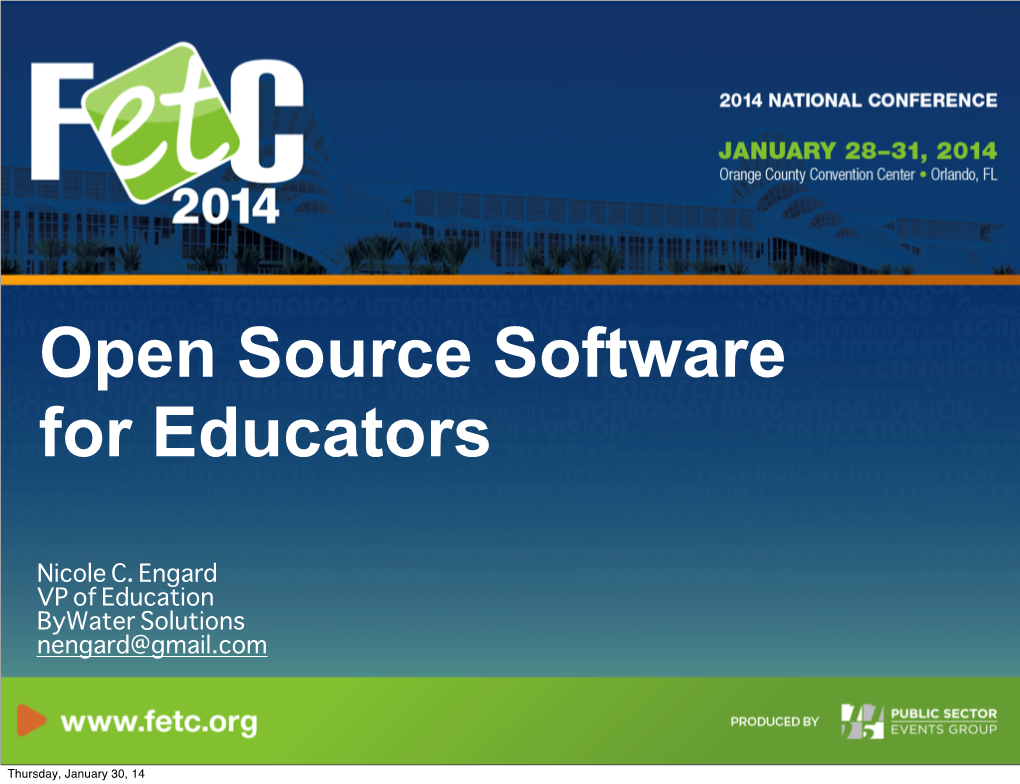 Open Source Software for Educators
