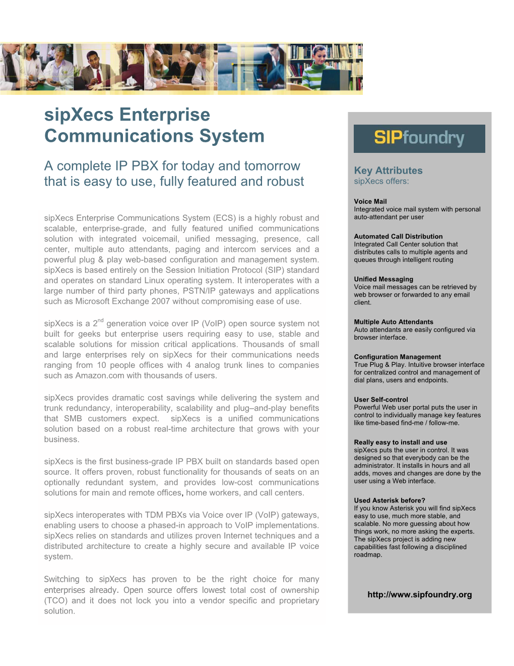 Sipxecs Enterprise Communications System