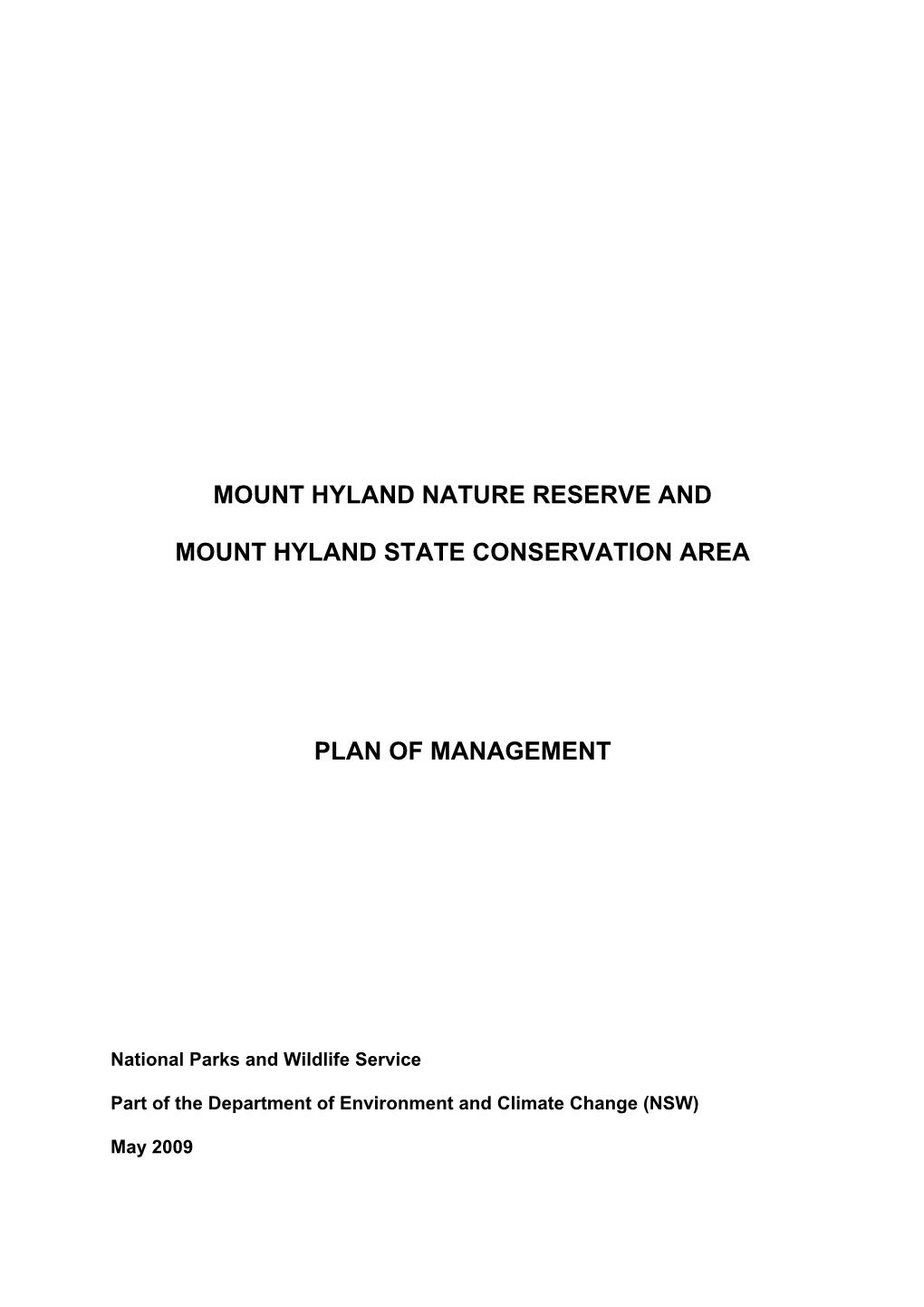 Mount Hyland Nature Reserve and Mount Hyland State Conservation