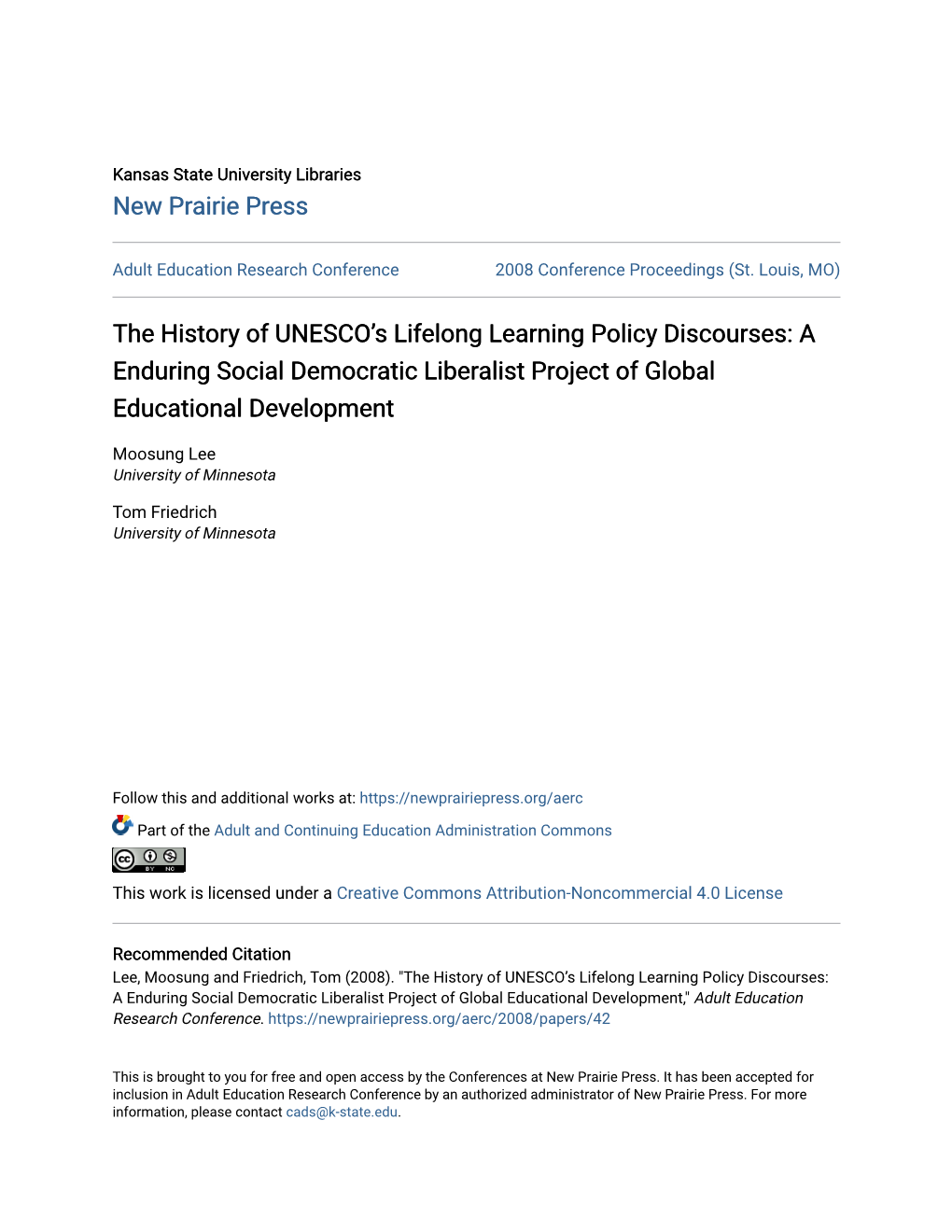 The History of UNESCO's Lifelong Learning Policy