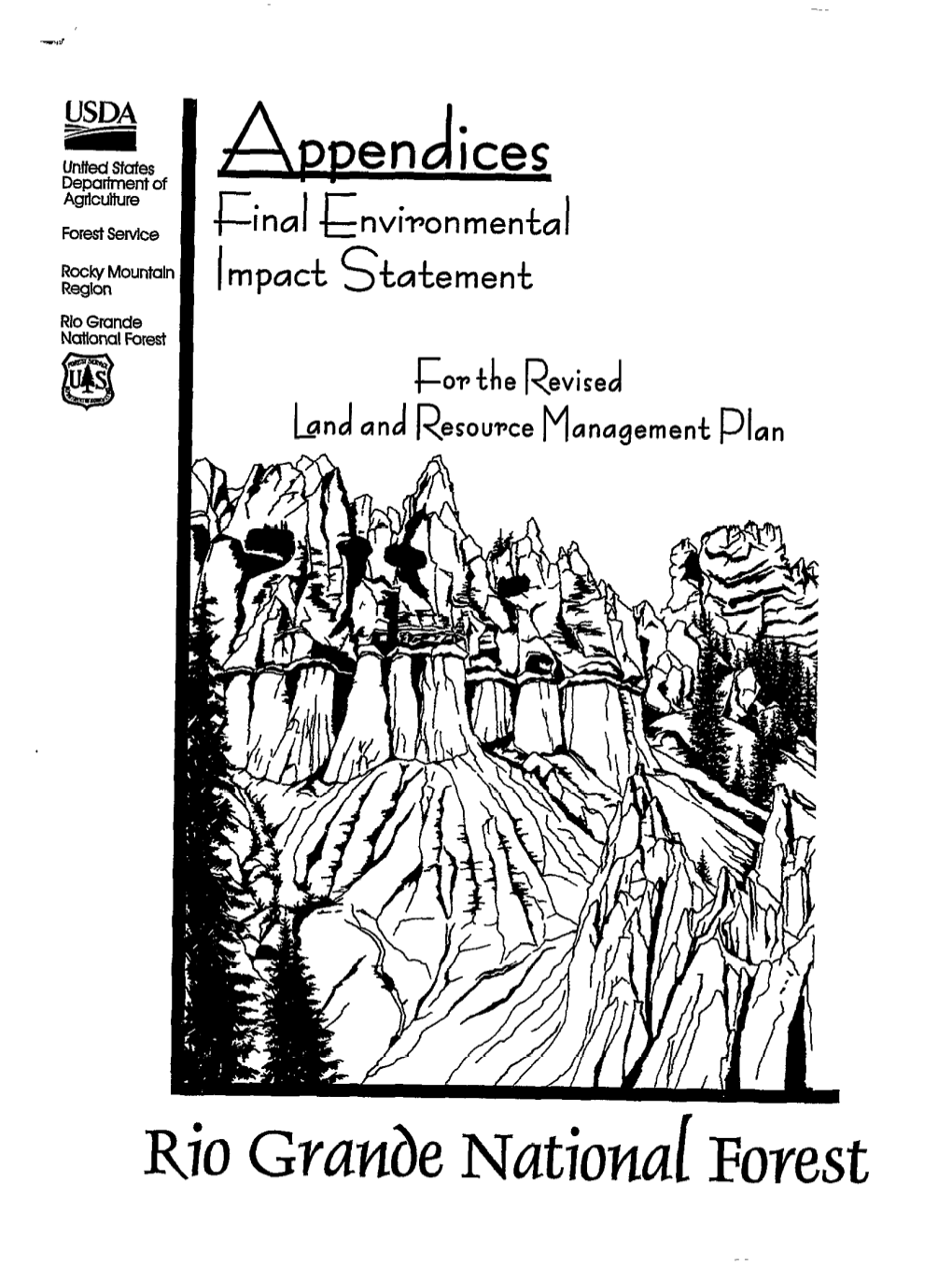 Appendices Department of Agrlcunure Forest Setvice J&Al & Nvironmenta I