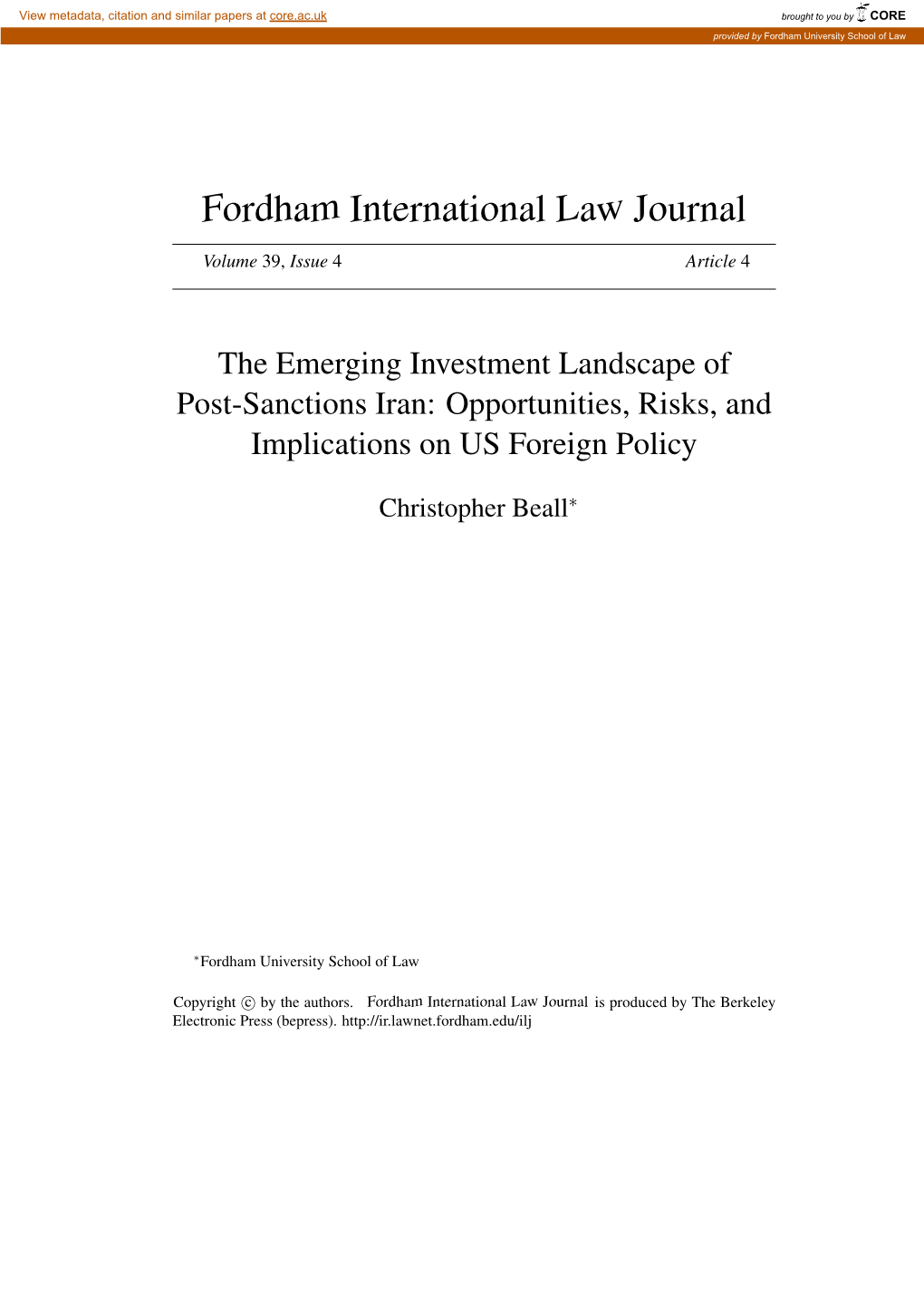 Fordham International Law Journal